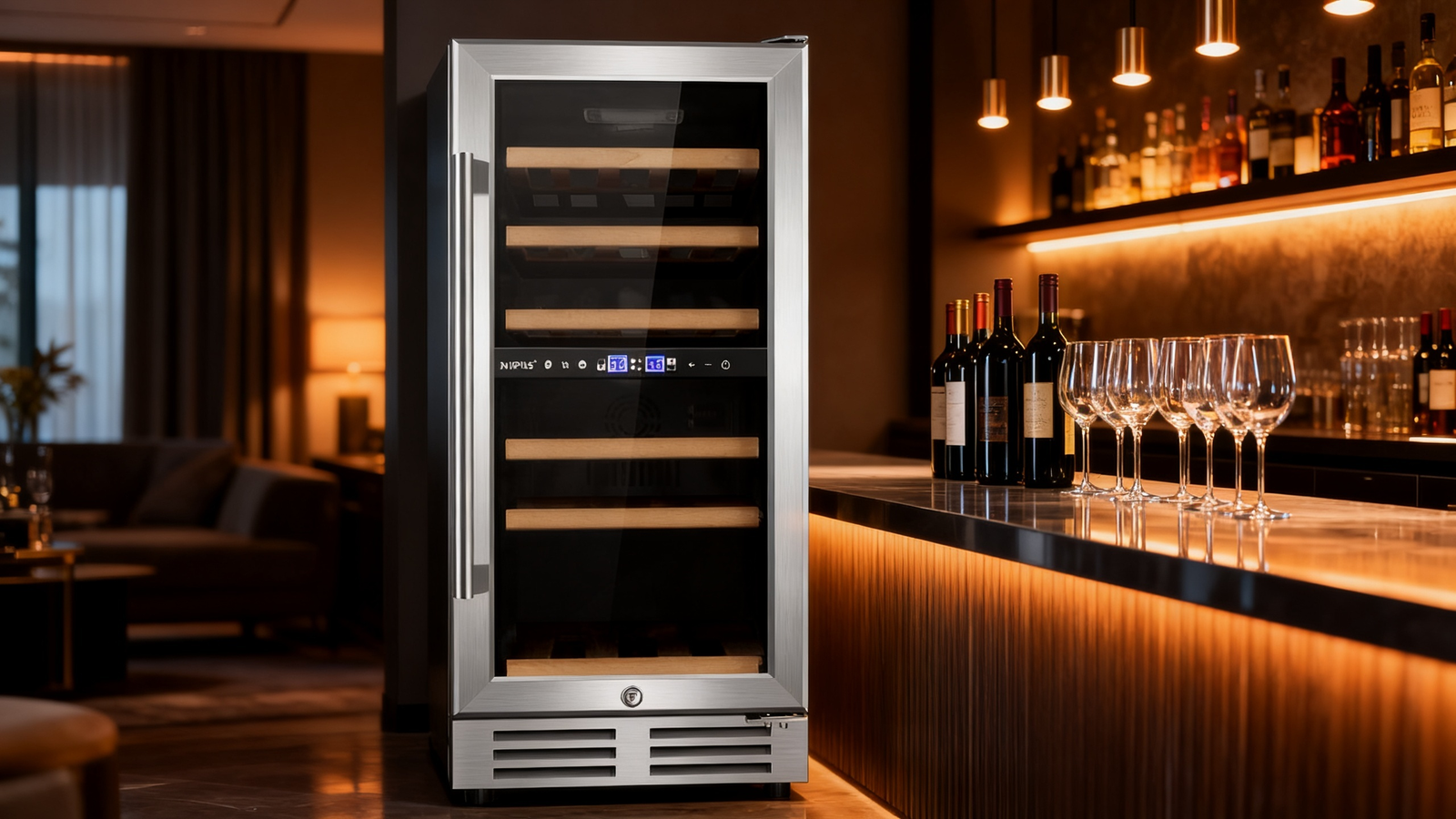 Tylza 15 Inch Single Zone 30 Bottle Wine Cooler Silver Guide to Precision Temperature Control and Installation Options