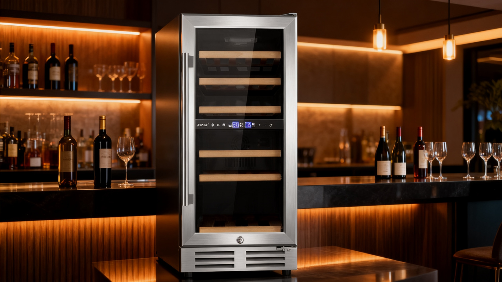 Tylza 15 Inch Single Zone 30 Bottle Wine Cooler Silver Guide to Precision Temperature Control and Energy Efficiency