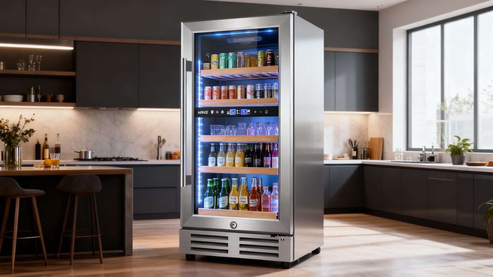 Guide to the Nipus 24 Inch Single Zone 190 Can Beverage Refrigerator Features and Installation Options